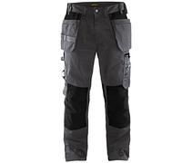 BLÅKLÄDER Trousers 15551860 Cotton, PL (Polyester) Black, Dark Grey Size 36L