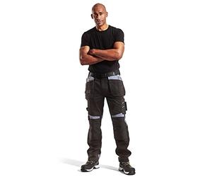 Blakläder 155518609994C150 Craftsman Trousers, black/grey, C150