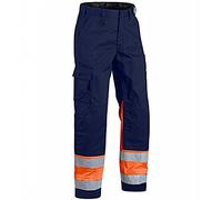 BLÅKLÄDER Trousers 15641811 Cotton, PL (Polyester) Navy Blue, Orange Size 44R