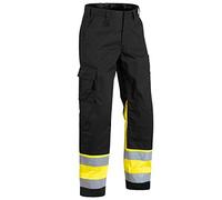 BLÅKLÄDER Trousers 15641811 Cotton, PL (Polyester) Black, Yellow Size 36R