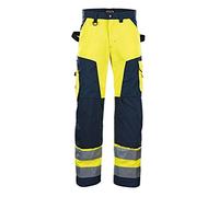 Blakläder 156618113389D120 Size D120 High Visibility Trousers without Nail Pockets - Yellow/Navy Blue