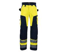 Blakläder 156618113389D124 Size D124 High Visibility Trousers without Nail Pockets - Yellow/Navy Blue