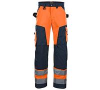 Blakläder 156618115389D120 Size D120 High Visibility Trousers without Nail Pockets - Orange/Navy Blue