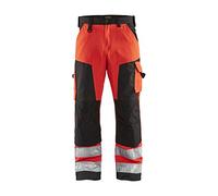 Blakläder 156618115599C64 Size C64 High Visibility Trousers without Nail Pockets - Red/Black