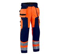 Blakläder 156725175389D96 Size D96 Cl.2 "Winter" Softshell Trousers - Orange/Navy Blue