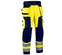 Blakläder 156818113389C50 Size C50 Cl.2 "High Vis" Trousers - Yellow/Navy Blue