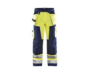 Blakläder 156818113389D124 Size D124 Cl.2 "High Vis" Trousers - Yellow/Navy Blue