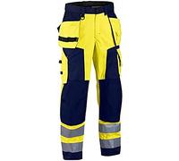 Blakläder 156818113389D128 Size D128 Cl.2 "High Vis" Trousers - Yellow/Navy Blue