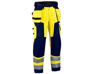 Blakläder 156818113389D92 Size D92 Cl.2 "High Vis" Trousers - Yellow/Navy Blue