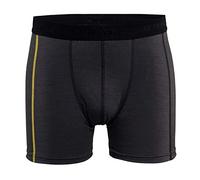Blakläder 184717349835XL Boxer Shorts "Xlight" Size Of Merino Wool in Dark Grey/Yellow, Xl