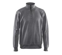 Sweatshirt with trucker collar Blaklader Gris XL