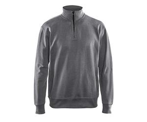 Blakläder 336911589400XL Size X-Large Half Zipped Sweatshirt - Grey
