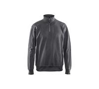 Blakläder 3369115898004XL Sweatshirt Size with Half-Zip in Dark Grey, 4Xl