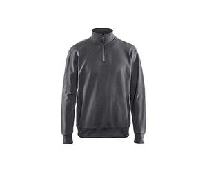Blakläder 3369115898004XL Sweatshirt Size with Half-Zip in Dark Grey, 4Xl