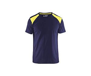 Blakläder 3379104288334X-Large T-Shirt, Navy Blue/Yellow, 4X-Large