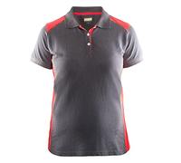 Blakläder 339010509456L Size Large Ladies Polo Shirt - Grey/Red