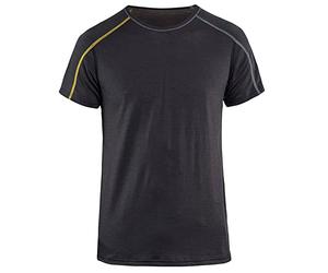 Blakläder 479817349835S Underwear T-Shirt "X-Largeight", Dark Grey/Yellow, Small