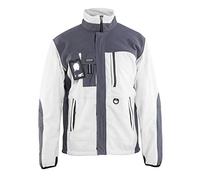 Blakläder 483525201094L Size Large Windproof Fleece Jacket - White/Grey