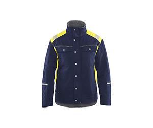 Blakläder 491513708833XXL Winter Jacket, Navy Blue/Yellow, 2X-Large
