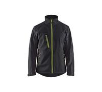 Blakläder 495025169933L Softshell Jacket, Black/Yellow, Large