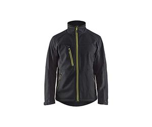 Blakläder 495025169933L Softshell Jacket, Black/Yellow, Large