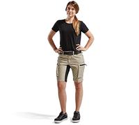 Blakläder 71491845 Women's Service Shorts Stretch, Stone/Black, C42