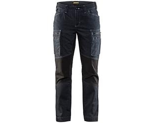 Blakläder 715911428999C44 Size C44 Women Service Trousers - Navy Blue/Black