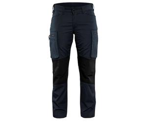 Blakläder 715918458699C32 Size C32 "Stretch" Ladies Service Trousers - Dark Navy Blue/Black