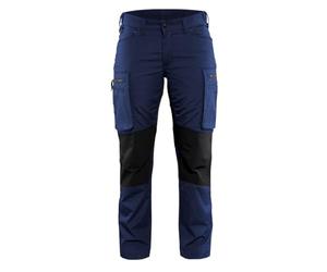 Blakläder 715918458999C34 Size C34 "Stretch" Ladies Service Trousers - Navy Blue/Black