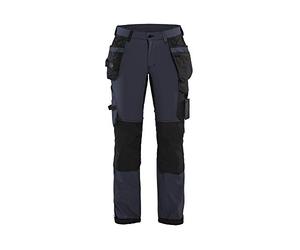 Blakläder 719216458699C38 Women's 4-Way Stretch Craftsman Work Trousers, Dark Navy/Black, Size C38