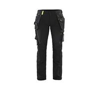 Blakläder 719216459933D19 Women's 4-Way Stretch Craftsman Work Trousers, Black/Yellow, Size D19