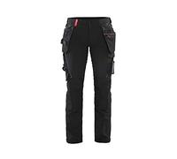 Blakläder 719216459956C50 Women's 4-Way Stretch Craftsman Work Trousers, Black/Red, Size C50