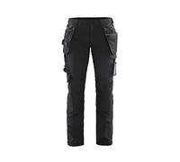 Blakläder 719216459998C34 Women's 4-Way Stretch Craftsman Work Trousers, Black/Dark Grey, Size C34