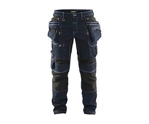 BLÅKLÄDER Craftsman Trousers Denim Stretch Men 36R Navy Blue/Black