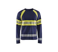BLÅKLÄDER Hi Vis t-Shirt Long Sleeves Men XXL Navy Blue/Yellow