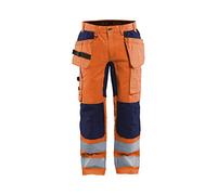 BLÅKLÄDER Hi Vis Trousers Stretch Men 34S Orange/Navy Blue