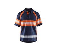 BLÅKLÄDER Hi Vis UV Polo Shirt Men XXXL Navy Blue/Orange