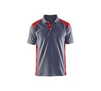 BLÅKLÄDER Polo Shirt Men L Grey/Red