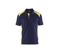 BLÅKLÄDER Polo Shirt Men XL Navy Blue/Yellow