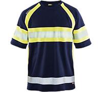BLÅKLÄDER T-shirt 33371051 PL (Polyester) Navy Blue, Yellow Size XS