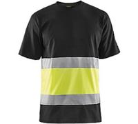 BLÅKLÄDER T-shirt 33871030 Cotton Black, Yellow Size XS