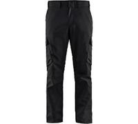 BLÅKLÄDER Trousers 14441832 Cotton, Elastolefin, PL (Polyester) Black, Yellow Size 37S