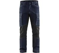 BLÅKLÄDER Trousers 14591142 Cottone, PA (Polyamide) Navy Blue, Black Size 36R