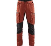 BLÅKLÄDER Trousers 14591845 Cotton, PL (Polyester) Black, Burnt Red Size 43S
