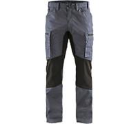 BLÅKLÄDER Trousers 14591845 Cotton, PL (Polyester) Grey, Black Size 32R