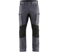 BLÅKLÄDER Trousers 14591845 Cotton, PL (Polyester) Mid Grey, Black Size 32R