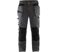 BLÅKLÄDER Trousers 15551860 Cotton, PL (Polyester) Black, Dark Grey Size 32S
