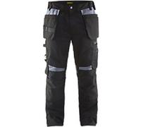 BLÅKLÄDER Trousers 15551860 Cotton, PL (Polyester) Black, Grey Size 36S