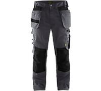 BLÅKLÄDER Trousers 15551860 Cotton, PL (Polyester) Mid Grey, Black Size 30R