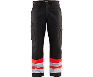 BLÅKLÄDER Trousers 15641811 Cotton, PL (Polyester) Black, Red Size 37S